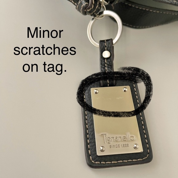 Tignanello Backpack Handbag Purse Leather Black - Picture 11 of 16